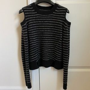 ALL SAINTS Cropped Stripe Wool Sweater